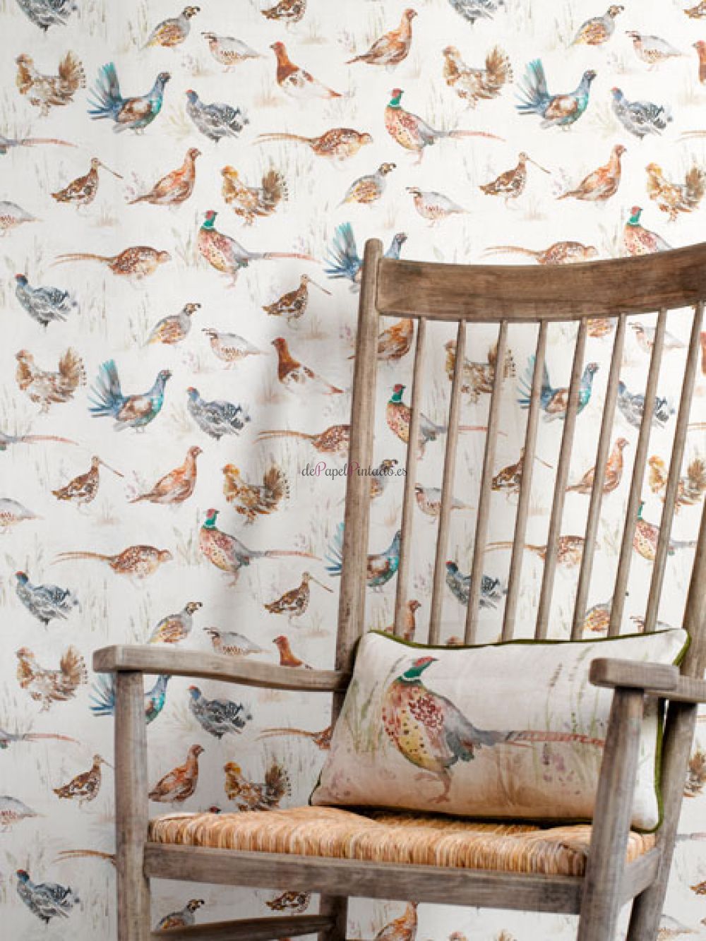 Revestimiento VOYAGE COUNTRY WALL ART GAME BIRDS CREAM-2