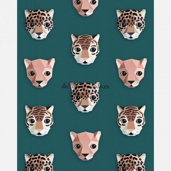 Papel Pintado STUDIO DITTE WALLPAPERS 1 PANTHERA GREEN-1