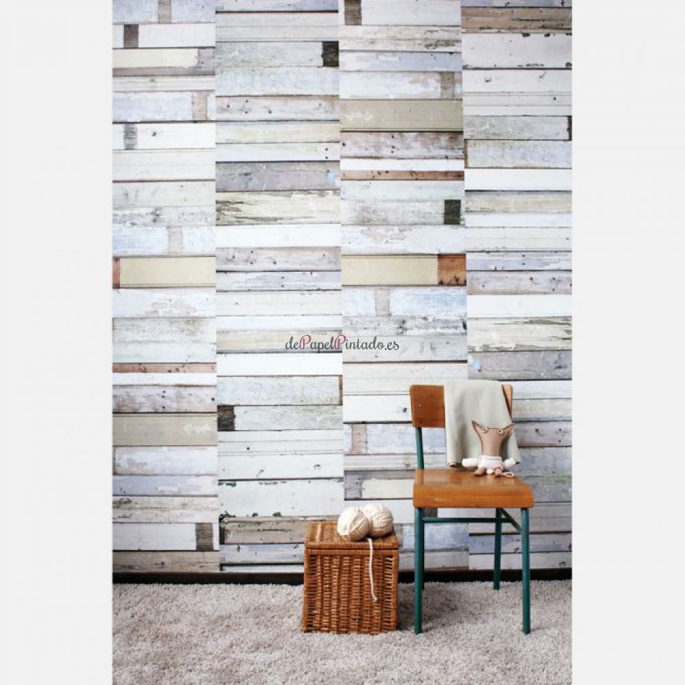 Papel Pintado STUDIO DITTE WALLPAPERS 2 SCRAPWOOD WHITE-2