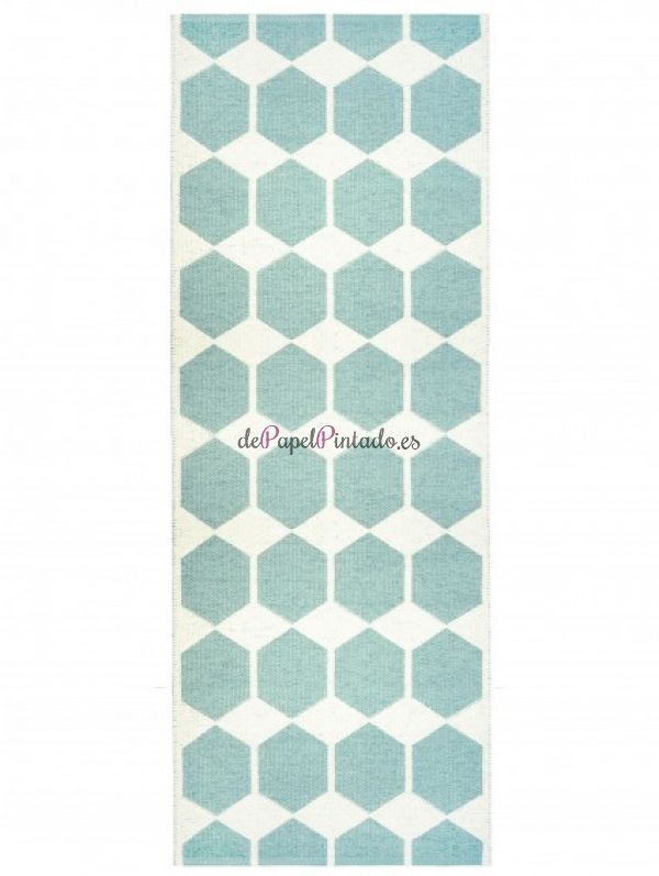 Alfombra BRITA SWEDEN PLASTIC RUGS ANNA AQUA 70X100-1