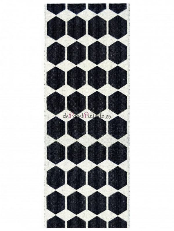 Alfombra BRITA SWEDEN PLASTIC RUGS ANNA BLACK 70X100-1