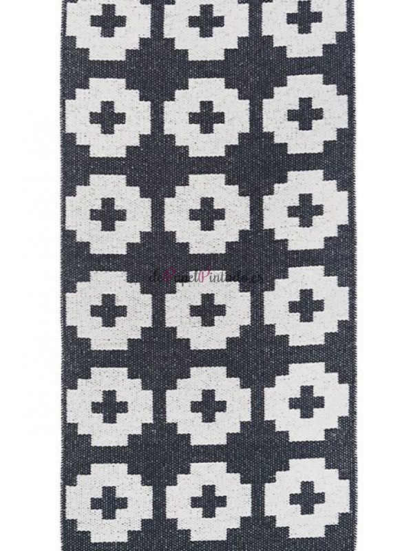 Alfombra BRITA SWEDEN PLASTIC RUGS FLOWER BELUGA 70X100-1