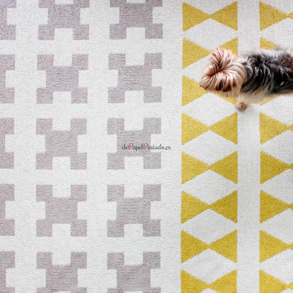 Alfombra BRITA SWEDEN PLASTIC RUGS PARIS YELLOW/GREY 1.70X250-2