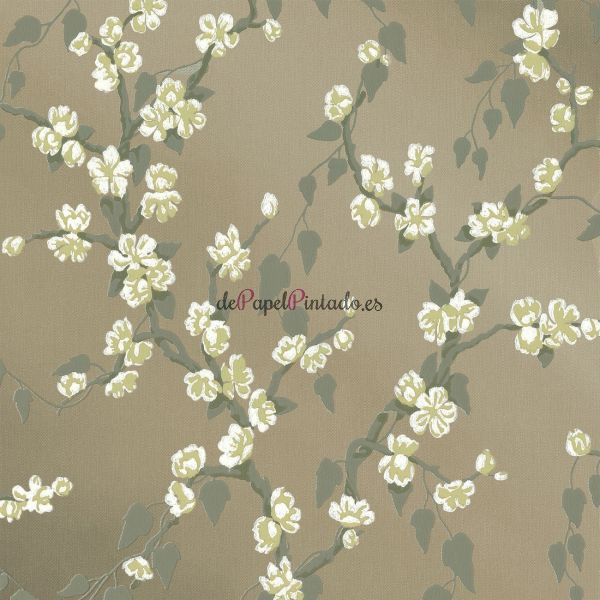 Papel Pintado LITTLE GREENE ARCHIVE TRAILS SAKURA - METAL LUSTRE-1