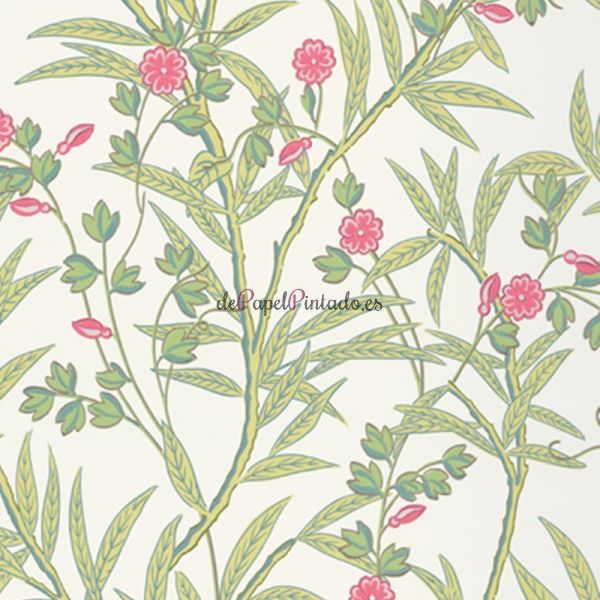 Papel Pintado LITTLE GREENE NATIONAL TRUST PAPERS IV BAMBOO FLORAL - MISCHIEF-1