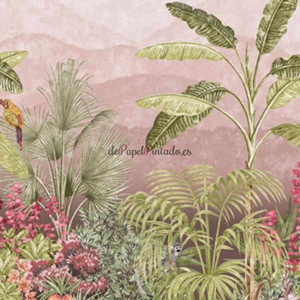 Fotomural LITTLE GREENE NATIONAL TRUST PAPERS IV CAPRICORN - BLUSH-1