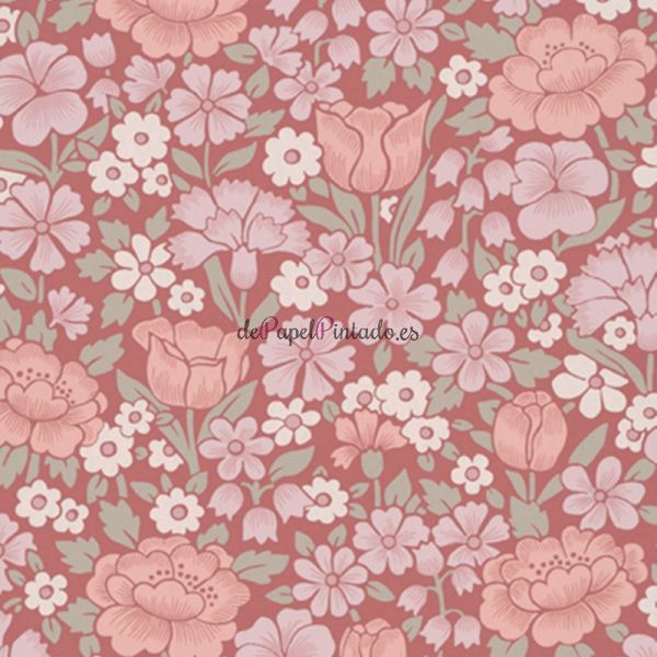Papel Pintado LITTLE GREENE NATIONAL TRUST PAPERS IV SPRING FLOWERS - BLUSH-1
