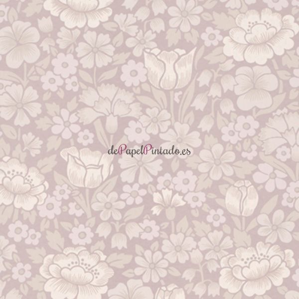 Papel Pintado LITTLE GREENE NATIONAL TRUST PAPERS IV SPRING FLOWERS - FRENCH GREY-1