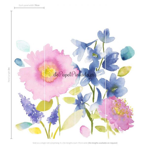 Fotomural BLUEBELLGRAY WALLPAPER COLLECTION FLORRIE MURAL-1