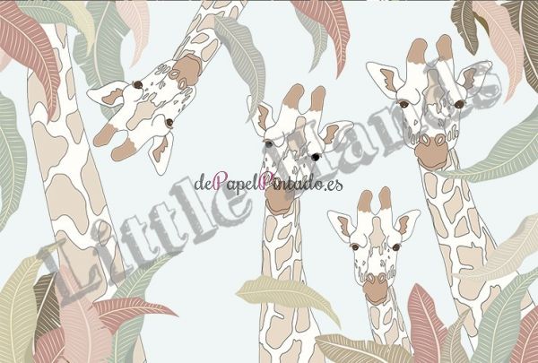 Fotomural LITTLE HANDS ANIMALS Giraffe I-1