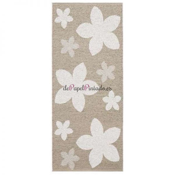 Alfombra HORREDS MATTAN VINYL FLOWER BEIGE 70x50-1