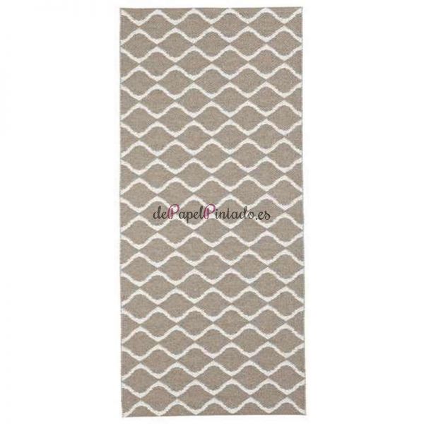 Alfombra HORREDS MATTAN VINYL WAVE BEIGE 70x50-1