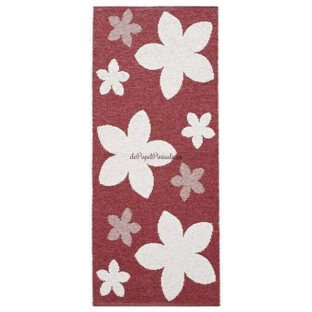 Alfombra HORREDS MATTAN VINYL FLOWER RED 70x50-2