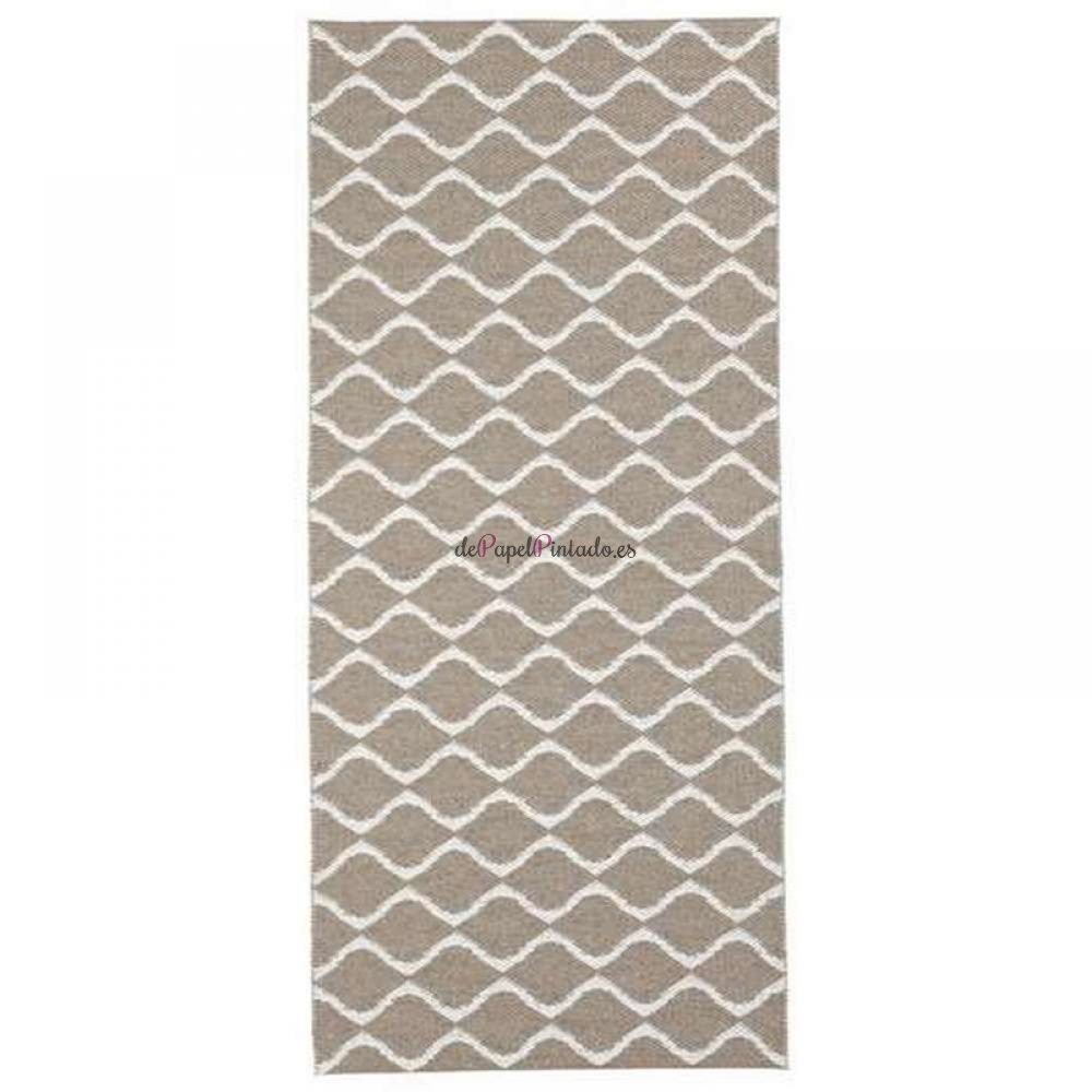 Alfombra HORREDS MATTAN VINYL WAVE BEIGE 70x50-2