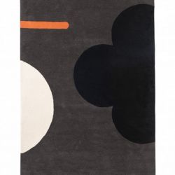 Alfombra Orla Kiely, referencia GEO FLOWER GRAPHITE 120X180 - 1