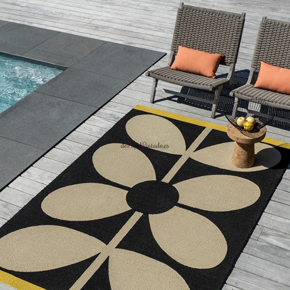 Alfombra ORLA KIELY IN-OUTDOOR GIANT SIXTIES NOIR 140 X 180-2