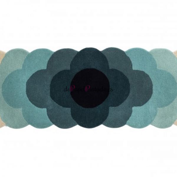 Alfombra ORLA KIELY LANA OPTICAL FLOWER TEAL 67X230-1