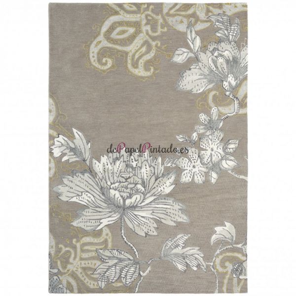 Alfombra WEDGWOOD LANA Y VISCOSA FABLED FLORAL GREY 120X180-1