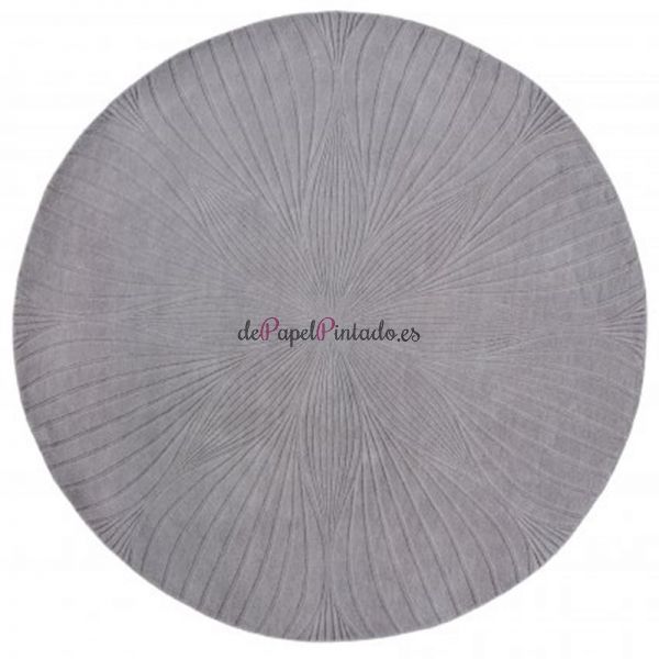 Alfombra WEDGWOOD LANA Y VISCOSA FOLIA ROUND GREY 150-1