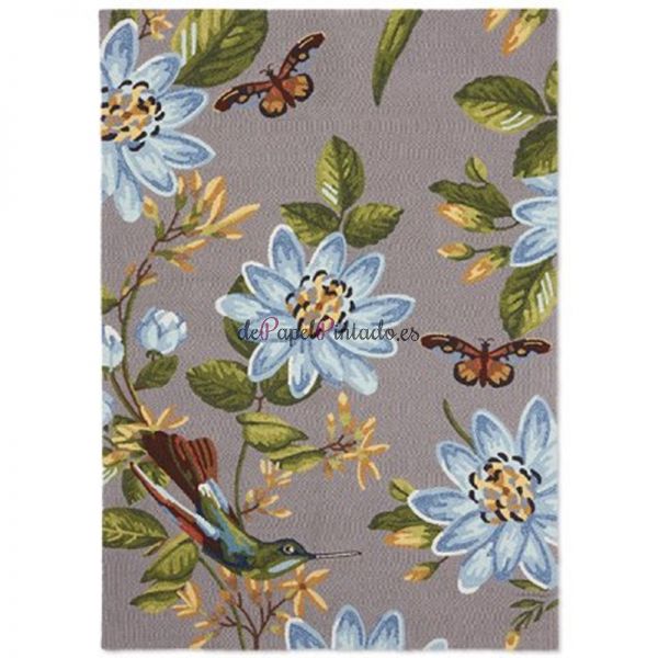 Alfombra WEDGWOOD IN-OUTDOOR SPRING LOTUS GREY 140X200-1