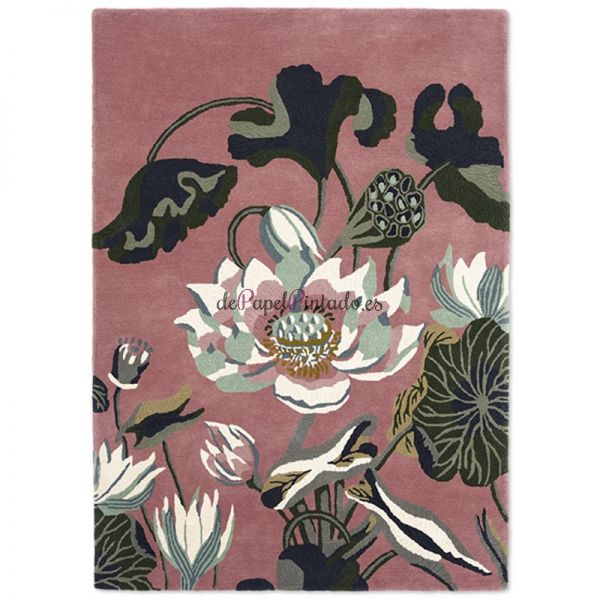 Alfombra WEDGWOOD LANA Y VISCOSA WATERLILY DUSTY ROSE 120X180-1