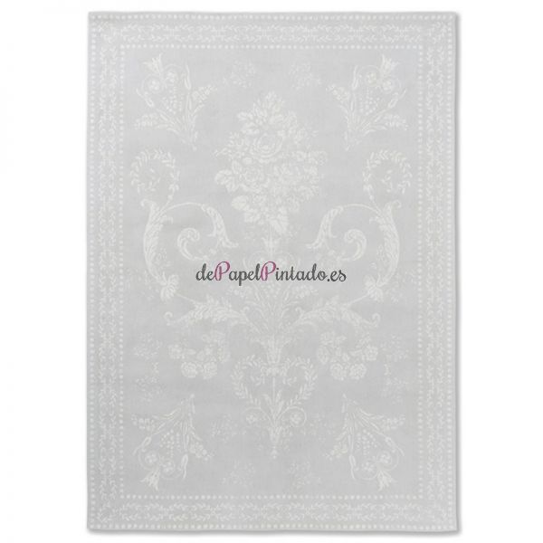 Alfombra LAURA ASHLEY ALGODON, LANA Y VISCOSA JOSETTE DOVE GREY 140X200-1