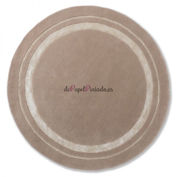 Alfombra LAURA ASHLEY LANA Y VISCOSA REDBROOK ROUND HAZELNUT 150-1