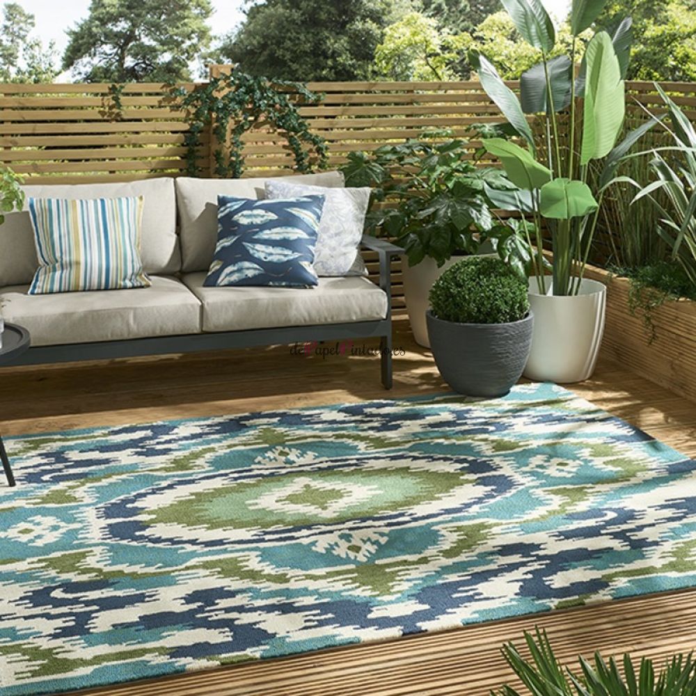 Alfombra HARLEQUIN IN-OUTDOOR IXORA EMERALD PALM 140 X 200-2